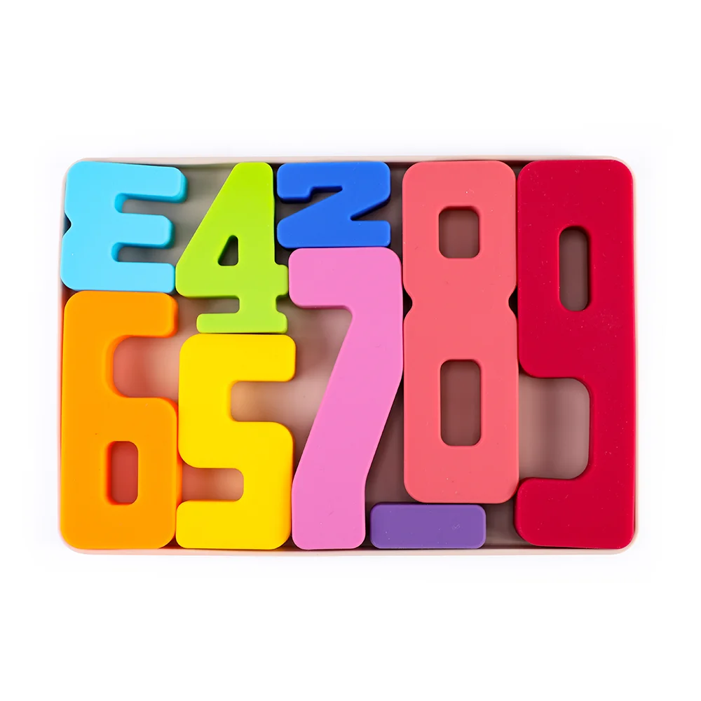 Montessori  Learning Math  Education Alphabet Number Cognitive Geometry Puzzle Silicone Stacking Cups Toy For Children