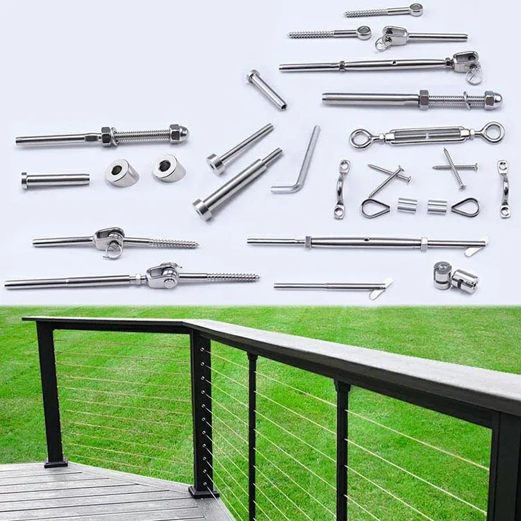 316L 316 interior exterior marine stainless steel deck wire cable railing kits outside