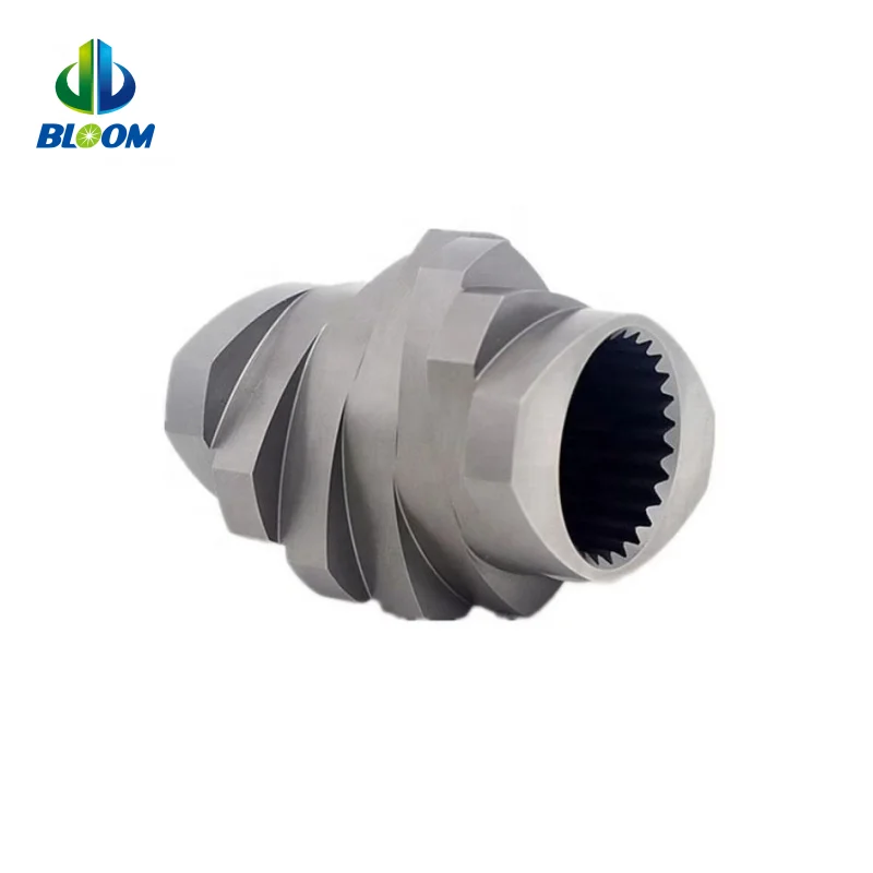 complete set of plastic extruder parts screw elements barrel and liner for refurbishment in polymer compounding lines