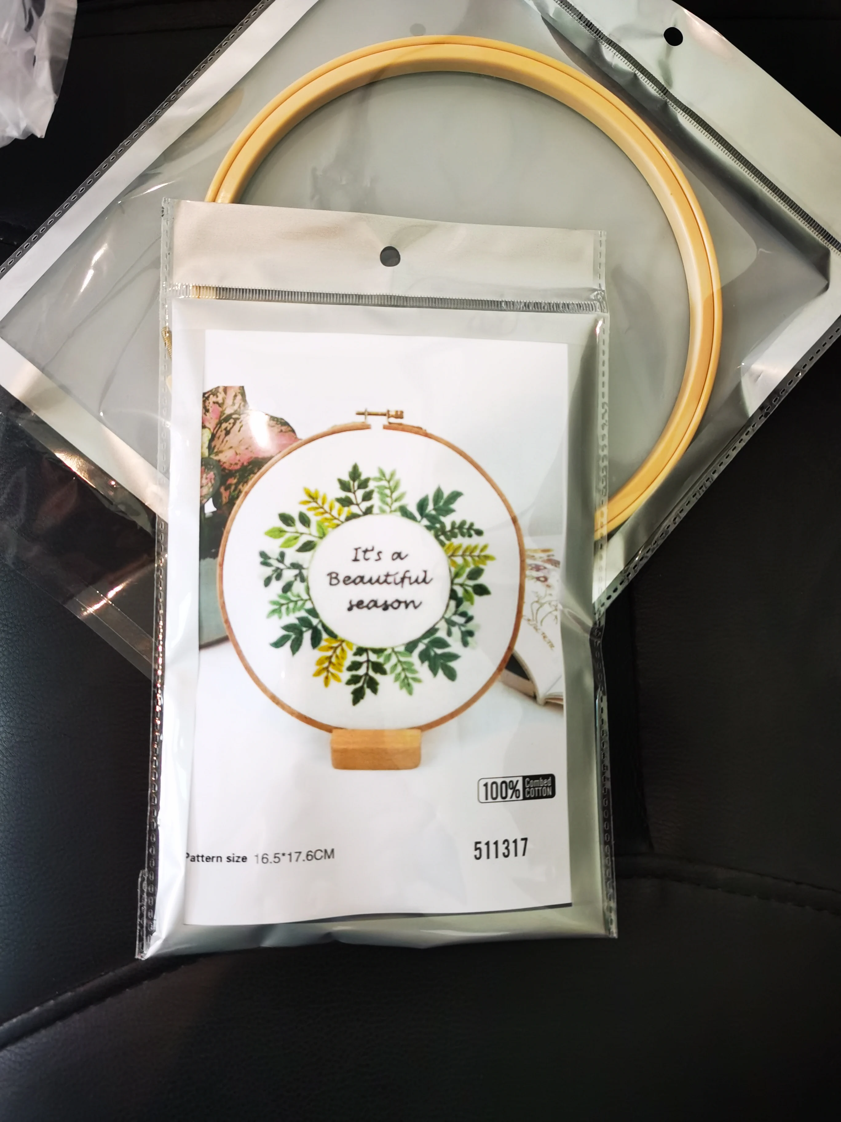 Xiurun 2021 Hot Sale DIY Embroidery  Kit Punch Needle Cross Stitches Blue Hydrangea Flower Pattern Embroidery Kit for Beginners