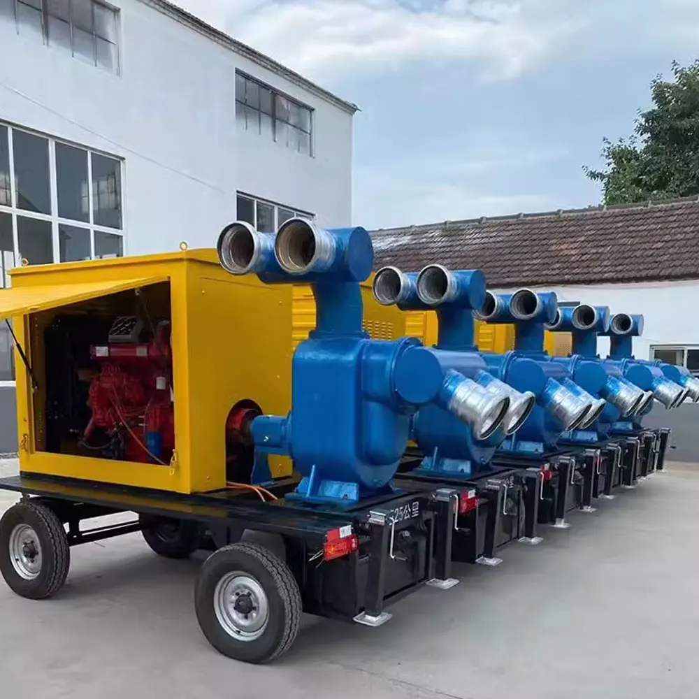 220v dewatering sewage centrifugal automatic pressure flow water diesel engine self-priming pump with agriculture irrigation