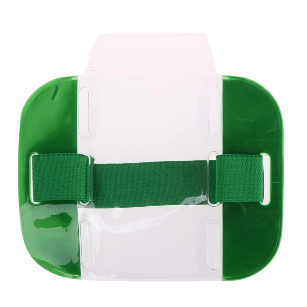 Soft Elastic Armband Photo ID Badge Holder Security Doorman Arm ID Card Holders