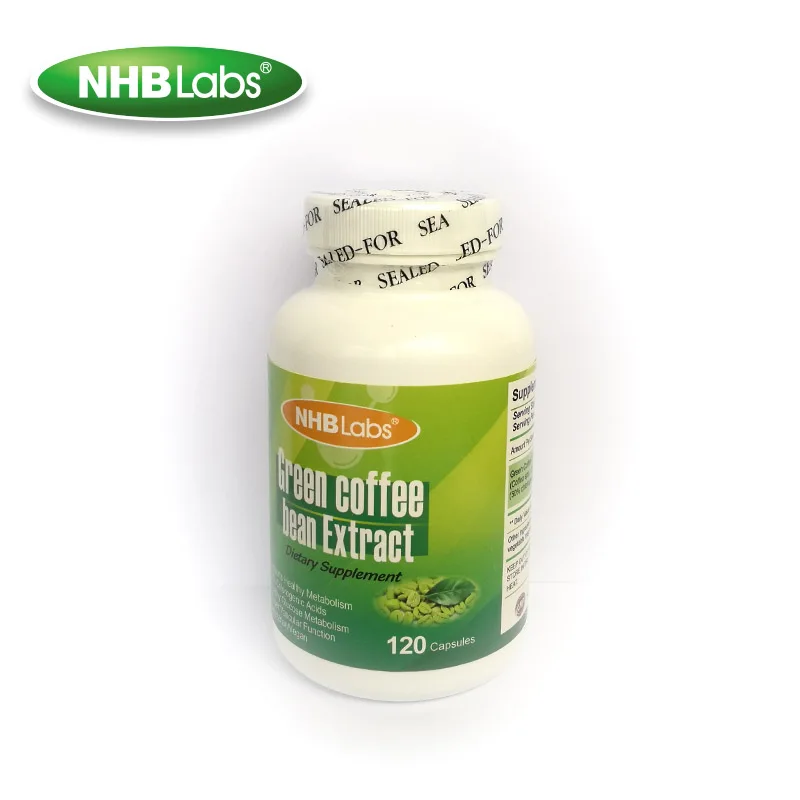 
Green coffee bean extract capsules (50-60% Chlorogenic Acids) Private label 