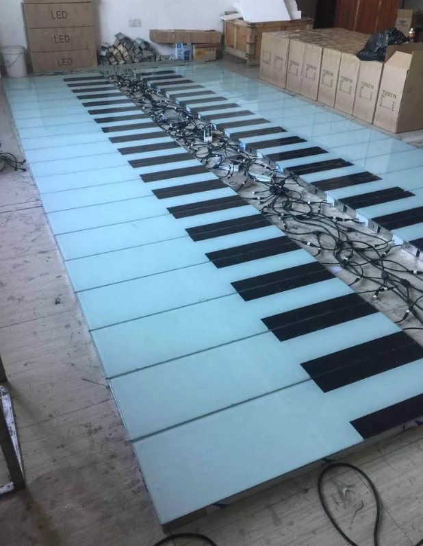 Audio Interaction Programmable Led Play Music RGB Color Walking Piano Dance Floor