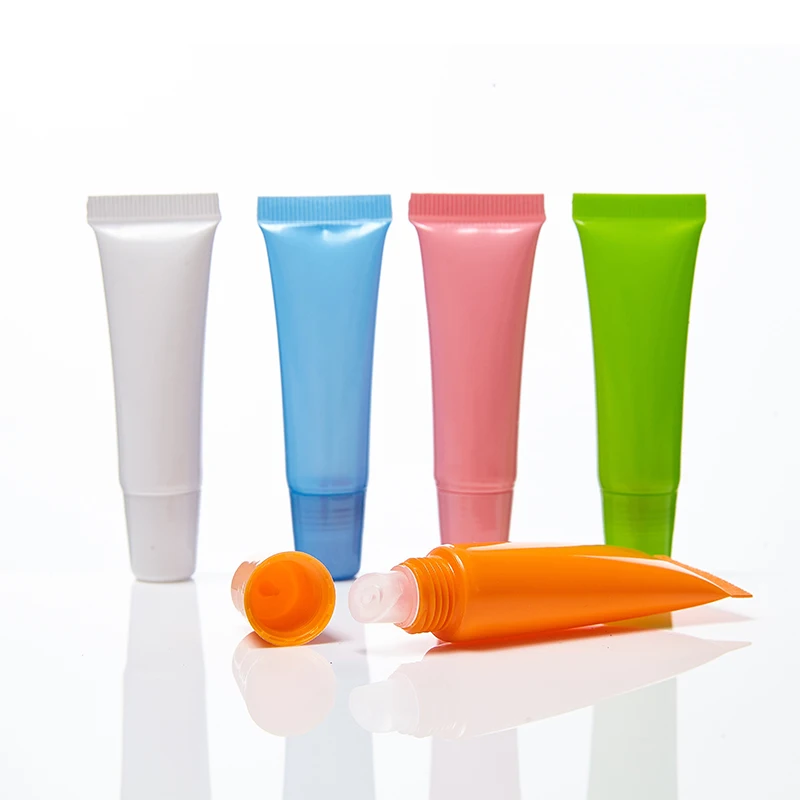 Custom logo 5ml 8ml 10ml 15ml 50ml soft empty frosted PE packaging cream lotion squeeze lip gloss tube container