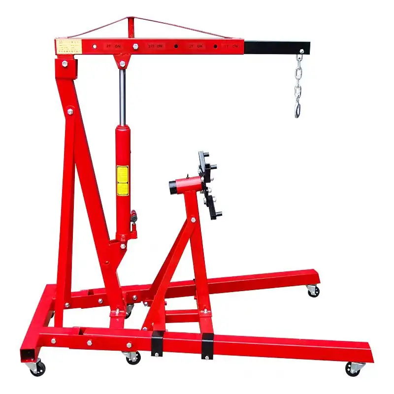Crane jack hydraulic folding engine crane vertical hoist pulley workshop hydraulic use engine lift crane