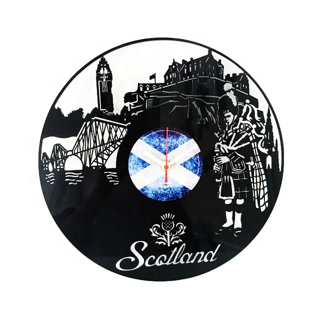 black acrylic vinyl clock