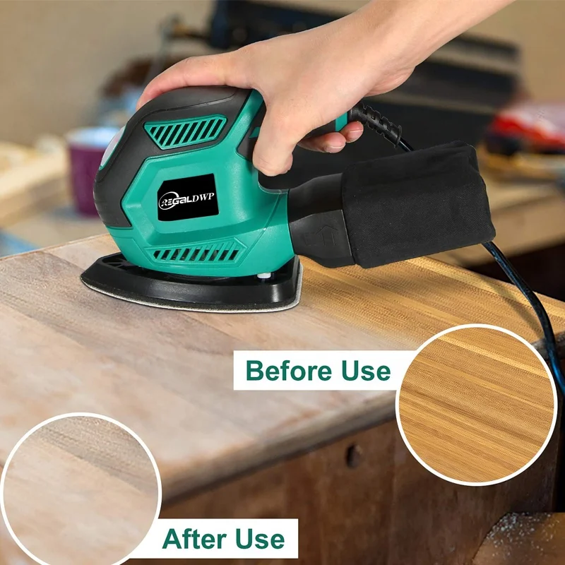 Sheet Sander,Compact Electric Sander Tool,Dust Collection System,Suitable for Tight Spaces Sanding,Polishing,Removing Paint