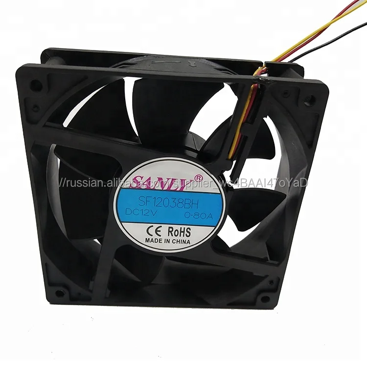 Шарикоподшипник высокий Cfm 12V охлаждающий вентилятор постоянного тока 12038 осевой для