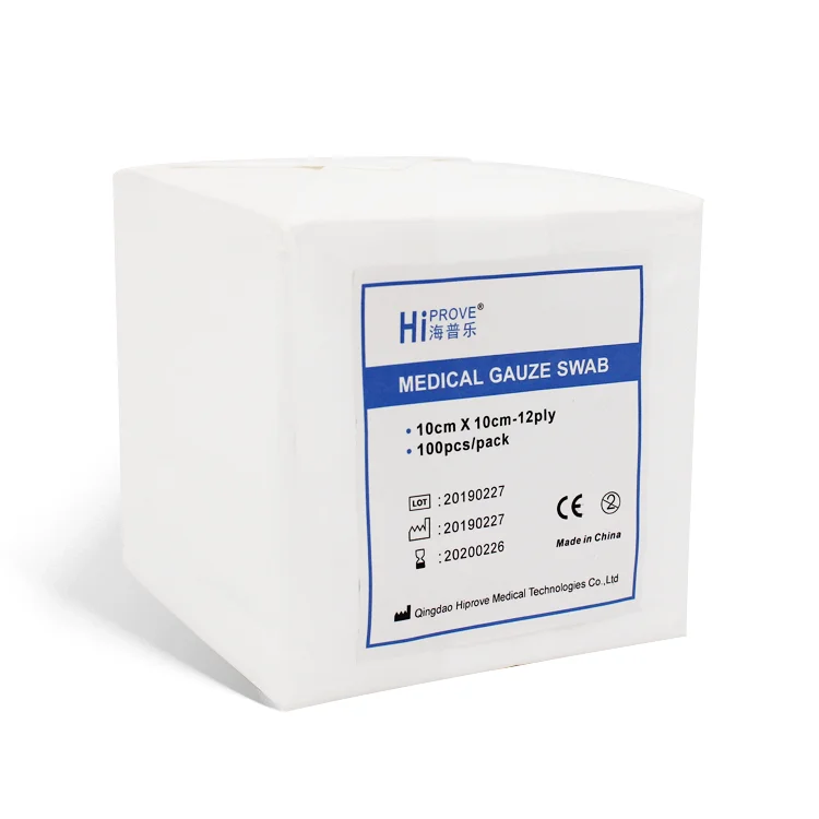 Medical Surgical 100% Cotton 10X10cm Sterile Gauze Swab Non-sterile Gauze Swabs