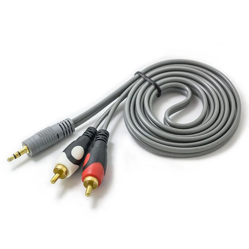 Кабель RCA длиной 5 м, 3,5 мм, 1/8 дюйма до 2RCA, дополнительный стерео аудио Y-образный сплиттер с позолоченным покрытием для смартфонов, MP3, планшетов, динамиков