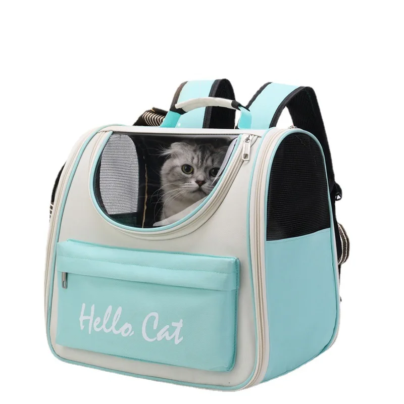 Portable Breathable Pet Backpack Ventilated Design Safety Straps Cat Carrier Bag Travel Backpack For Cats Small Dogs