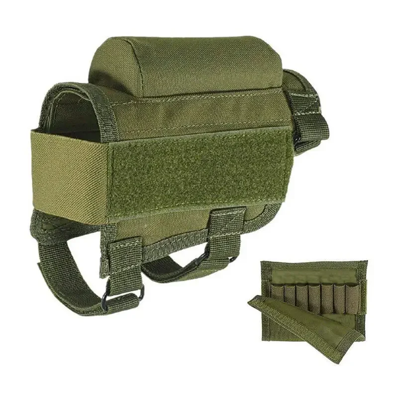 Hunting Shooting Tactical Cheek Rest Pad Ammo Pouch with 7 Shells Holder