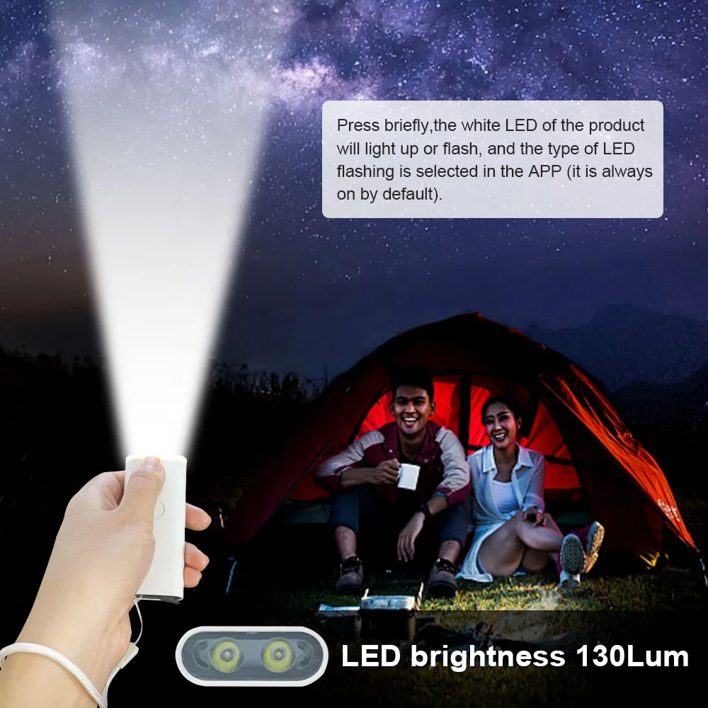 130db Siren  Rechargeable Alarm System Smart GPS Tracker LED Flashlight Personal Safety Alarm with SOS Button