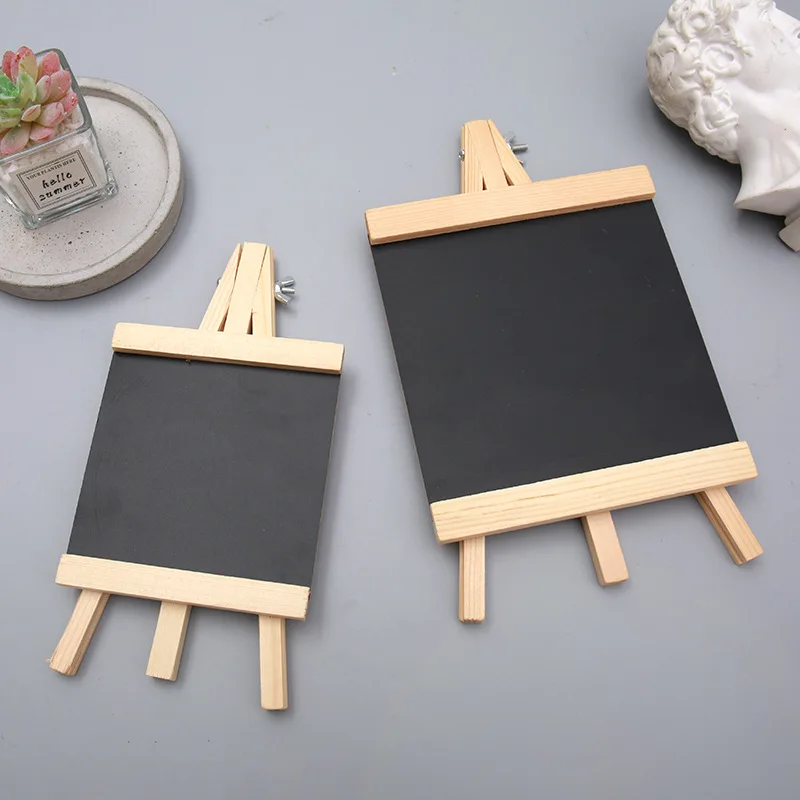 Tabletop easel with Black chalkboard desktop mini board home office coffee bar supplies