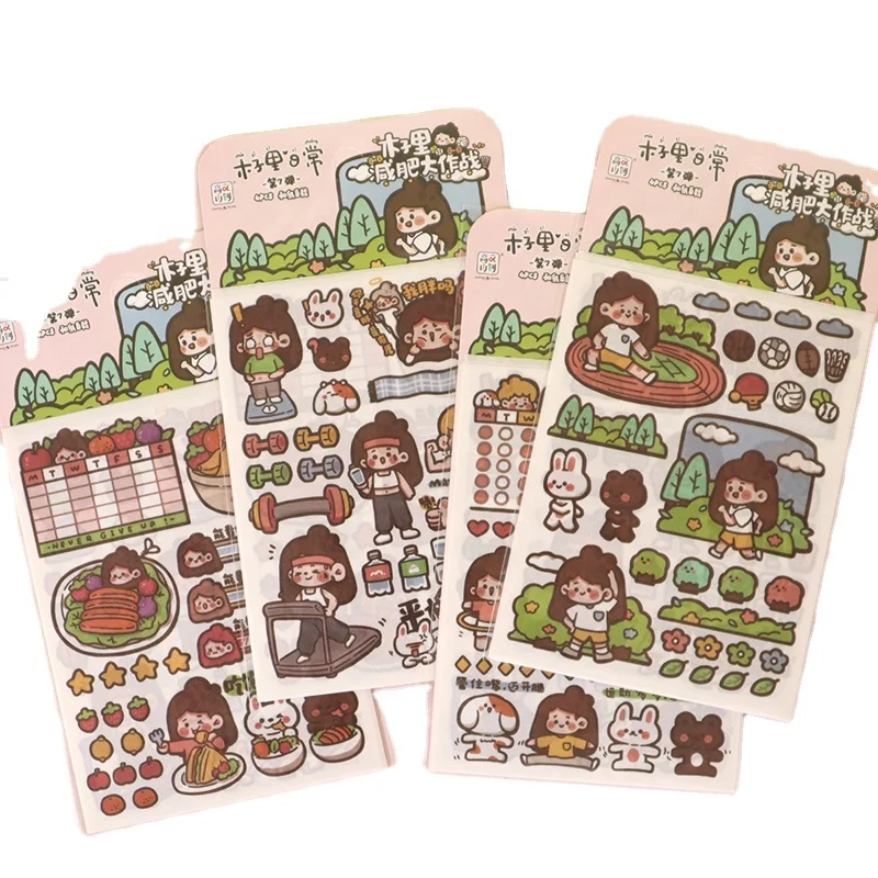 High quality and paper cartoon stickers are easy to paste and can be used to decorate books and furniture