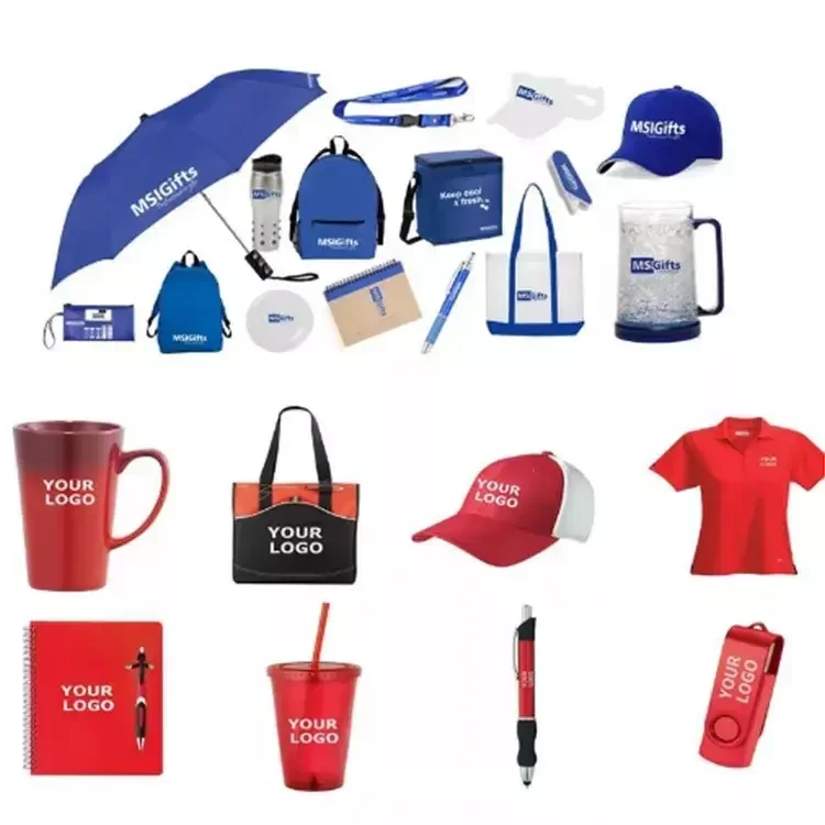 corporate promotional gifts set box items with logo for clients