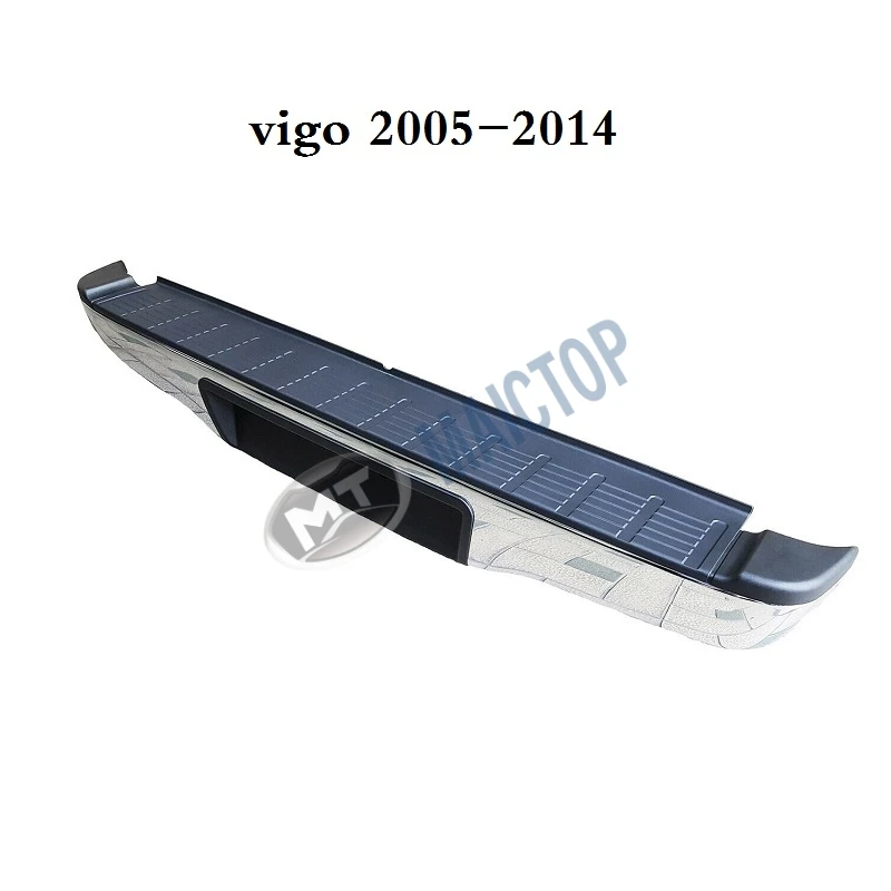 Maictop auto body parts car plastic abs black chrome rear bumper for hilux revo vigo parachoques 2005-2014 2015-