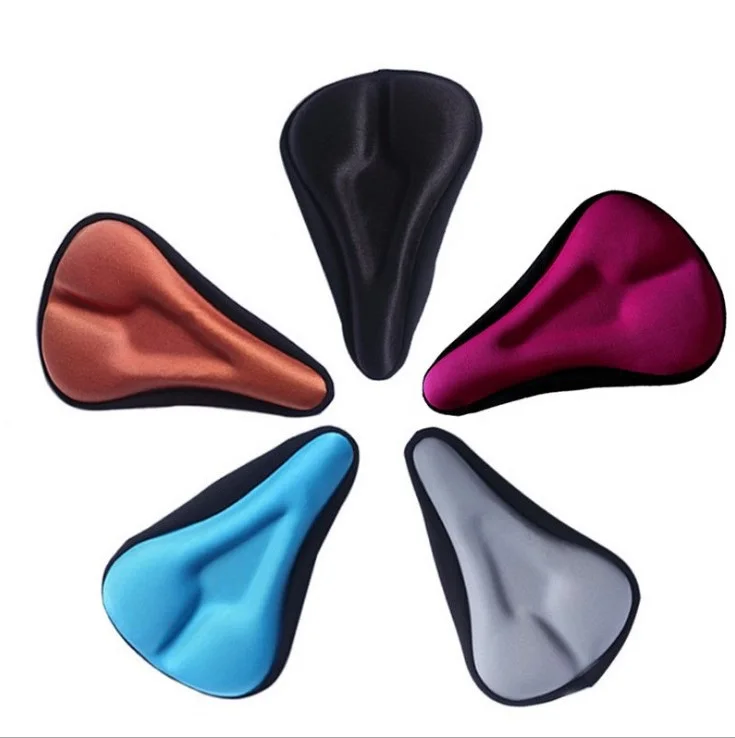 3D Mountain Bike Saddle Cover Thick Breathable Soft Bicycle Saddle Silicone Sponge Bike Seat Cushion Bicycle Accessories