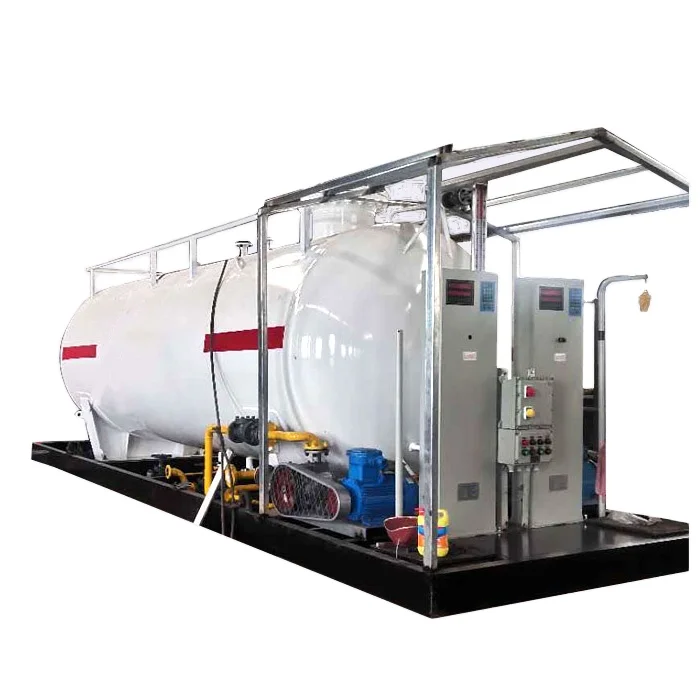40ft mobile LPG gas skid station multifunction fuel dispenser machine 16000 litr lpg filling station