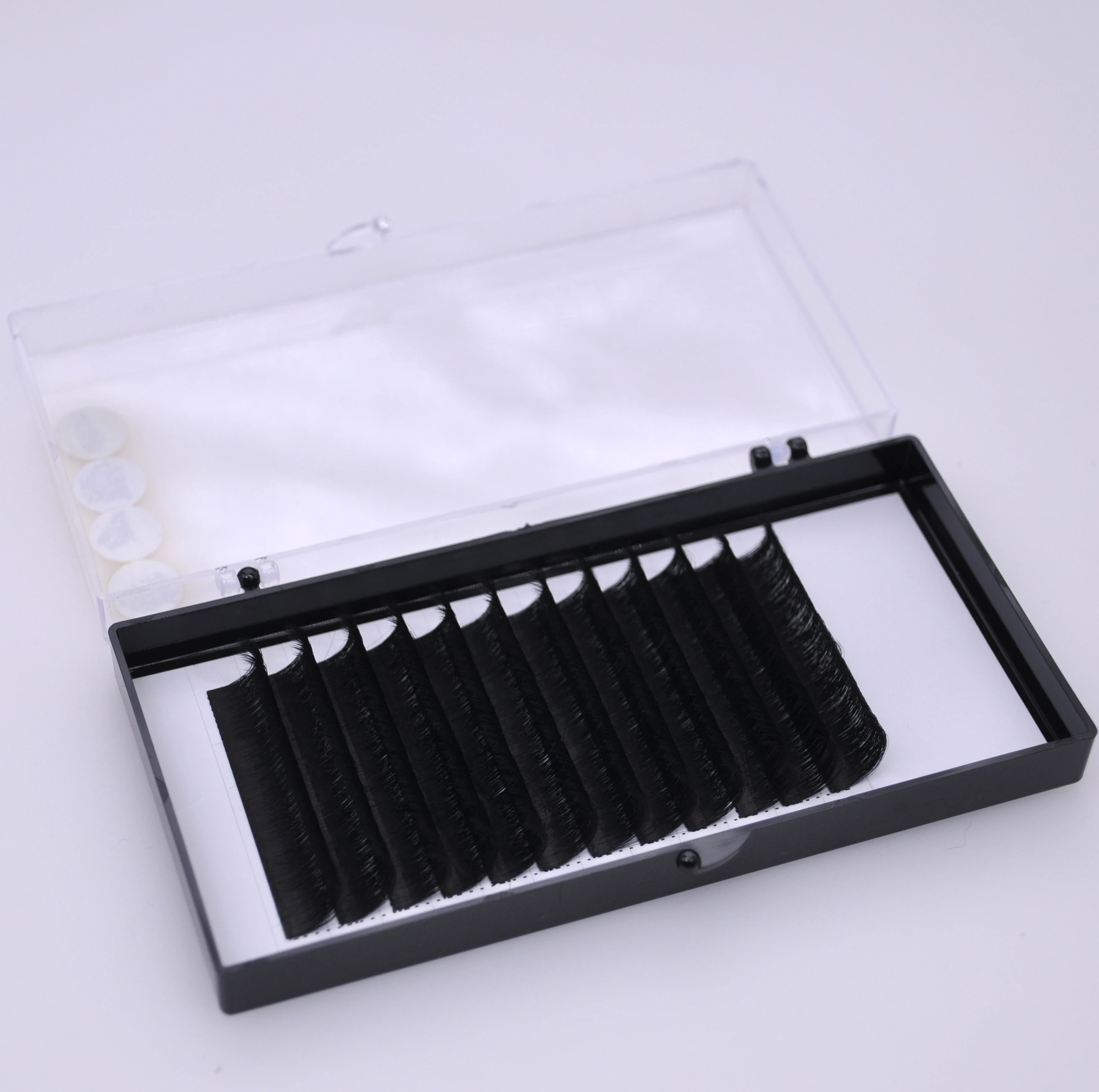 
Easy fan blooming eyelash extentions high easy fanning lash extensions customized logo tray 