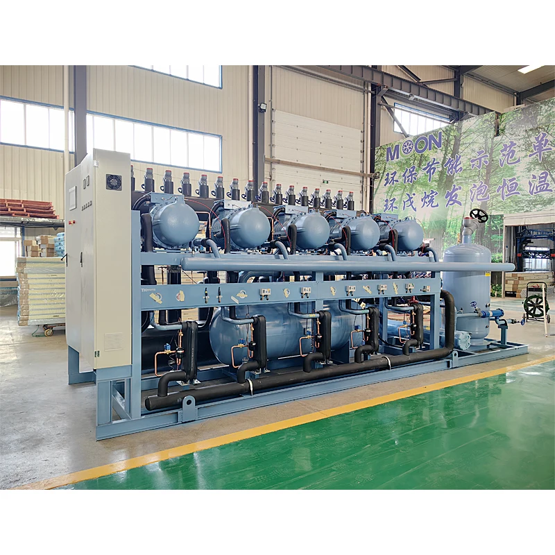 High quality low temperature 5-105HP screw compressor rack unit for sale