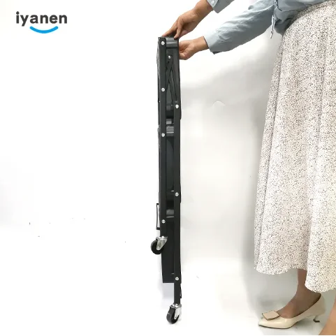 high quality 3Tier Mobile Small Storage rack foldable kitchen vegetable and fruit storage rack bathroom mesh rolling trolley