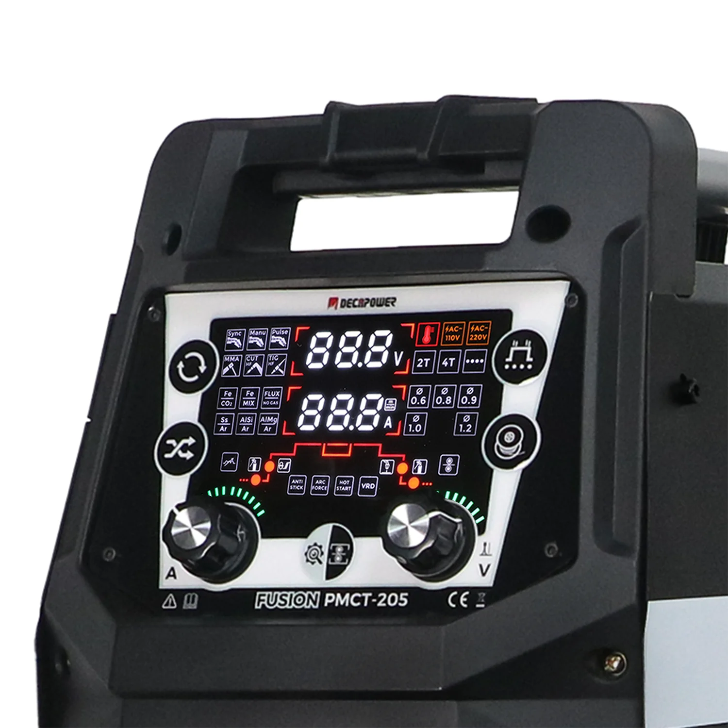 Decapower Multi Welder IGBT Inverter MIG Pulse  MIG MAG HF TIG  CUT MMA Welding Machine 200A