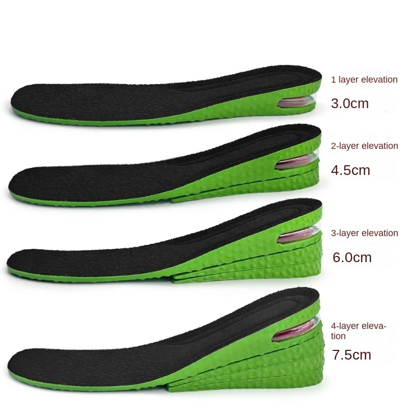 Women Man Height Increase Insoles Foot Heel Lift Support Insole Shoes Sports Shock Absorption Increased Insole