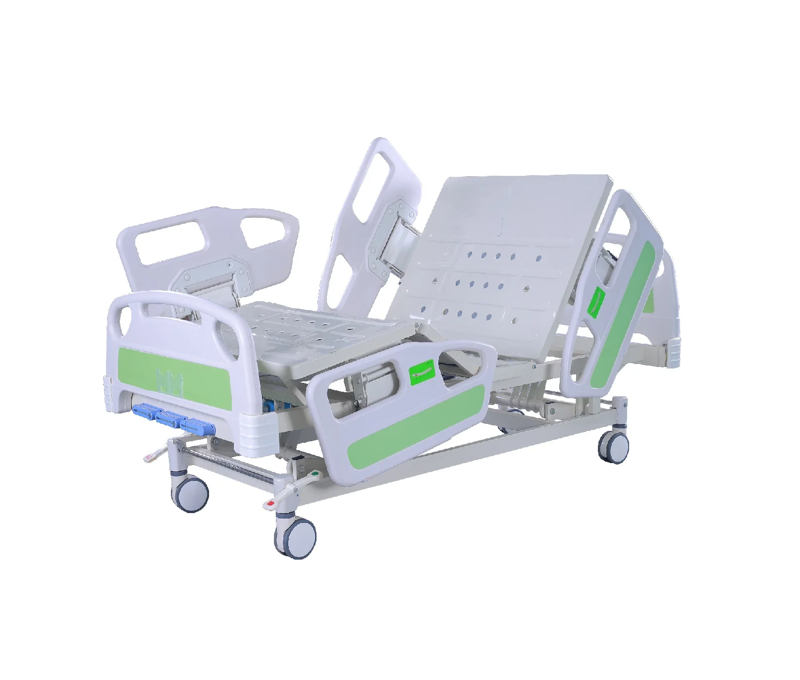 Manual three-function ABS shake handle central control silent wheel hospital bed