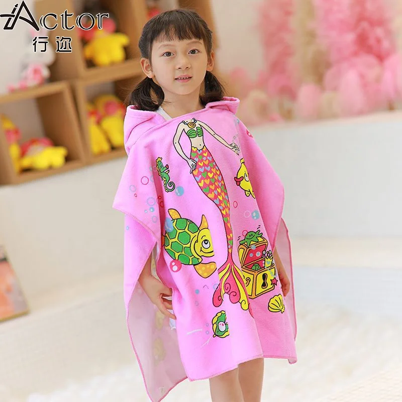 Новое поступление, детское пляжное банное полотенце с капюшоном