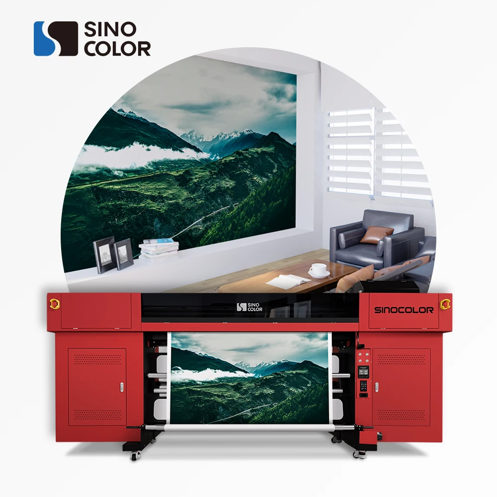 Высококачественная Лучшая цена Sinocolor Широкоформатная 2/3 2 м i3200 цифровой струйный УФ-рулон принтер для этикеток