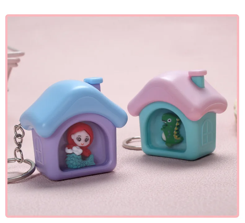 SJ230104 Капсульная игрушка 3D пластиковый мини-брелок для дома со светодиодным фонариком и звуком детские игрушки