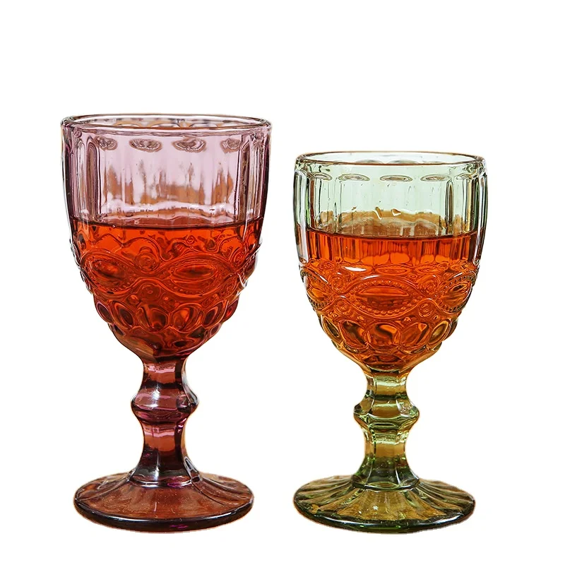 Прямая продажа с завода, винтажные стеклянные бокалы, бокалы, красные стеклянные бокалы оптом, Цветные Бокалы