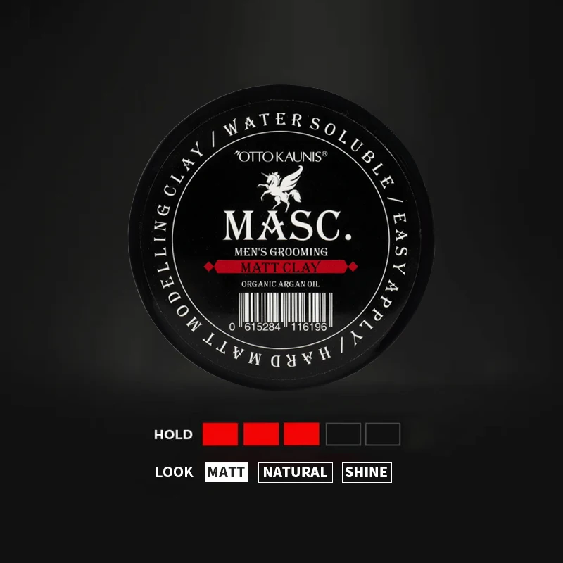 Water based mens hair clay private label oem matte hair styling clay strong hold matte clay