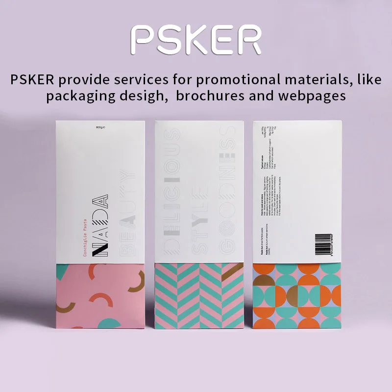 PSKER наружный Рекламный дизайн на заказ упаковочная коробка плакат брошюра веб-страница креативный промоакция