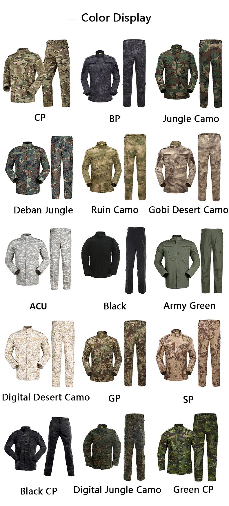GAF Custom Manufacture 1000D Nylon Polyester With Cotton Camo Waterproof Tactical Uniform Combat Suit Tactical Vests