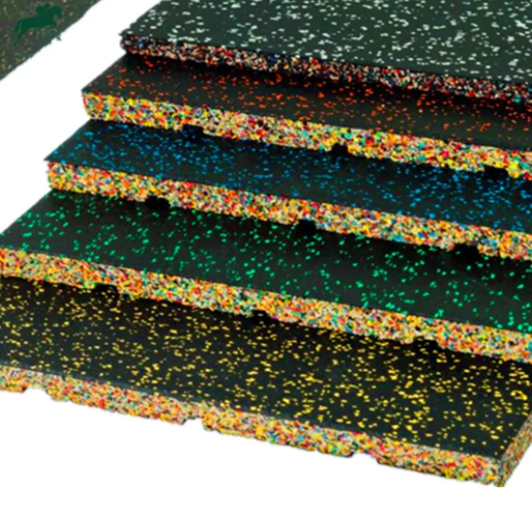 Colorful Heavy Duty Playground Gym Rubber Floor Tile Rubber Flooring Mat 500mm X 500mm X 30mm