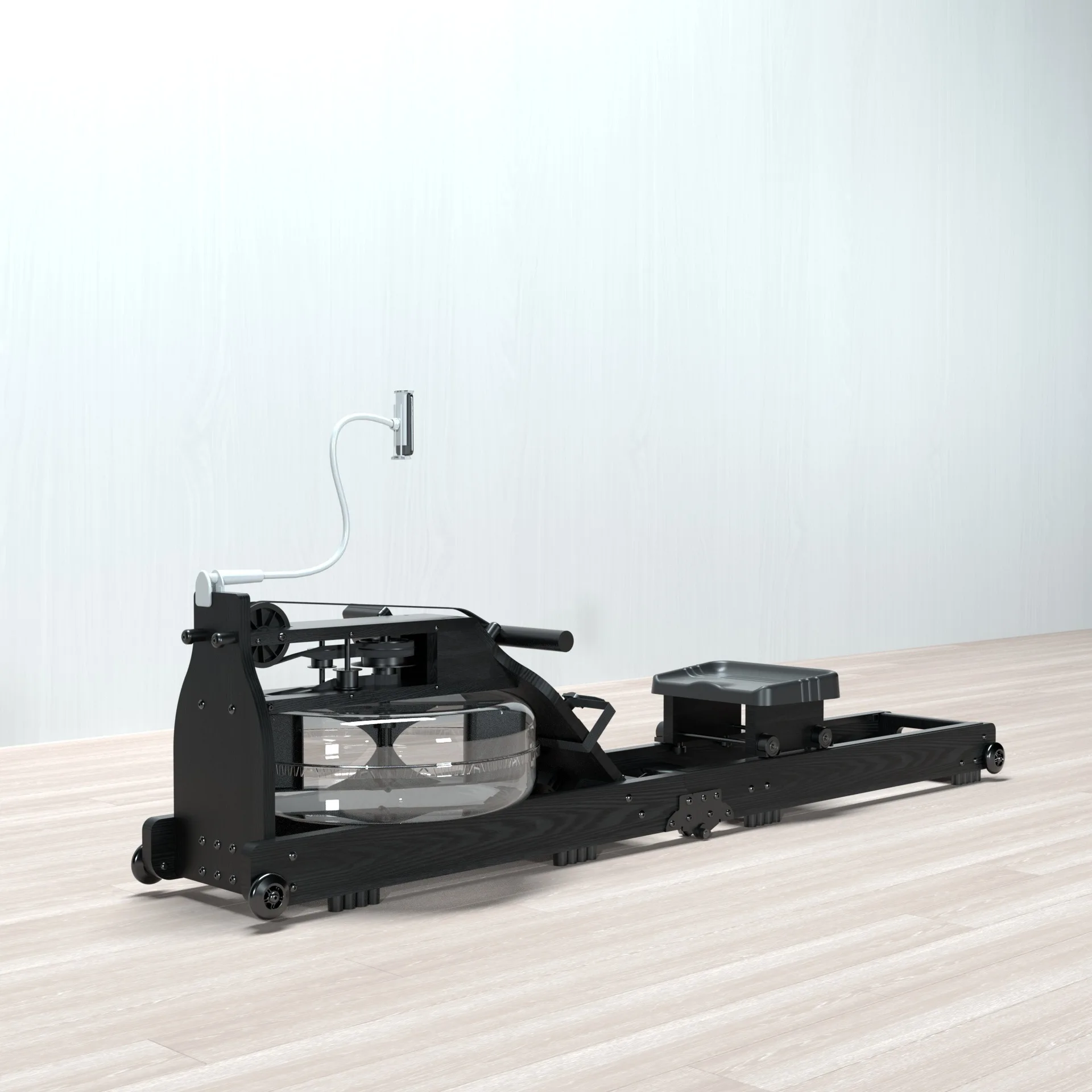 LDH functional  strength rower fitness equipment foldable wooden water resistance rowing machine body row exercise machine