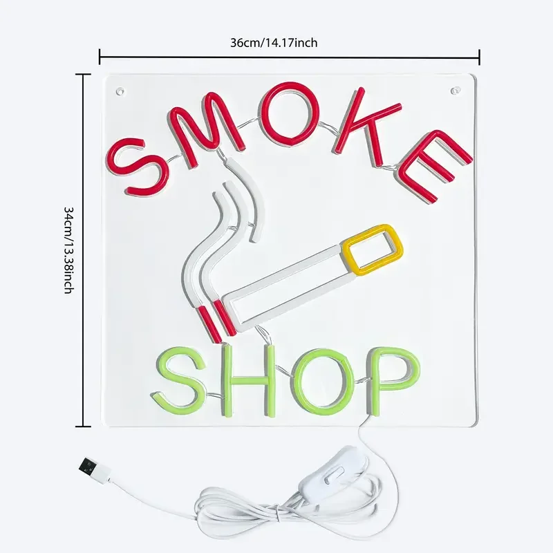 1pc LED Smoke Shop Neon Open Sign - Bright Storefront Decoration for Shop Window  Eye-Catching Business Open Sign for Smoke Shop