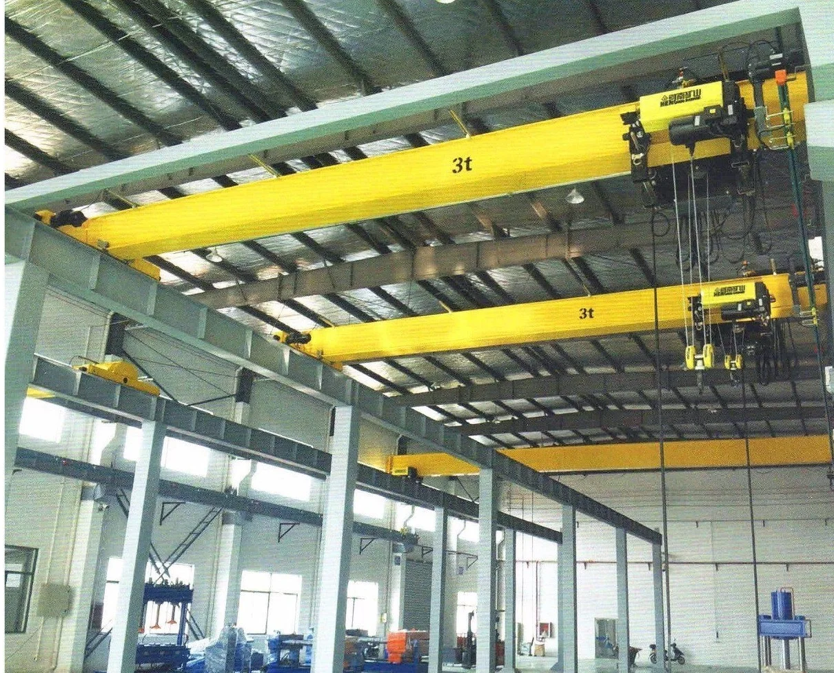 Single Girder 16 ton Overhead Crane Hoist Lift Electrical Bus Bars Remote Control