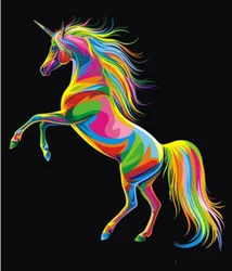 5D 2021 DIY Color Camouflage God Horse Animal Christmas Gift Diamond Painting Set, Wholesale Diamond drawing Set