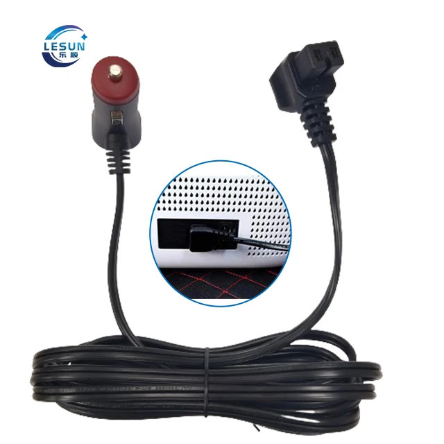 12V 24V 3A Car Cigar Cigarette Lighter Male Wire Harness DC 2pin Power Cable For Car Cooler Box Fridge Refrigerator