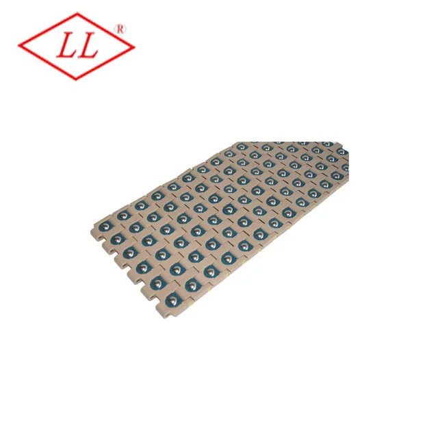 Straight Running Conveyor Modular Belt With Transverse Roller Top For Packaging Machine