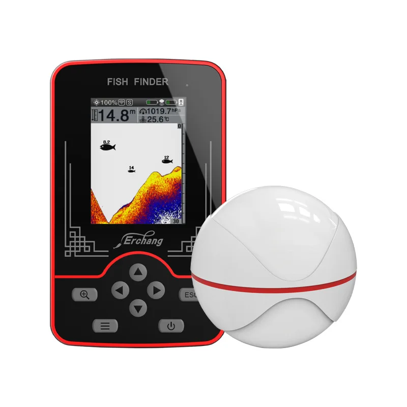 Underwater Wireless Fishfinder LCD Color Screen Display 73m Depth Locator Echo Sounder Sonar Ice Fishing Tackle Fish Alarm