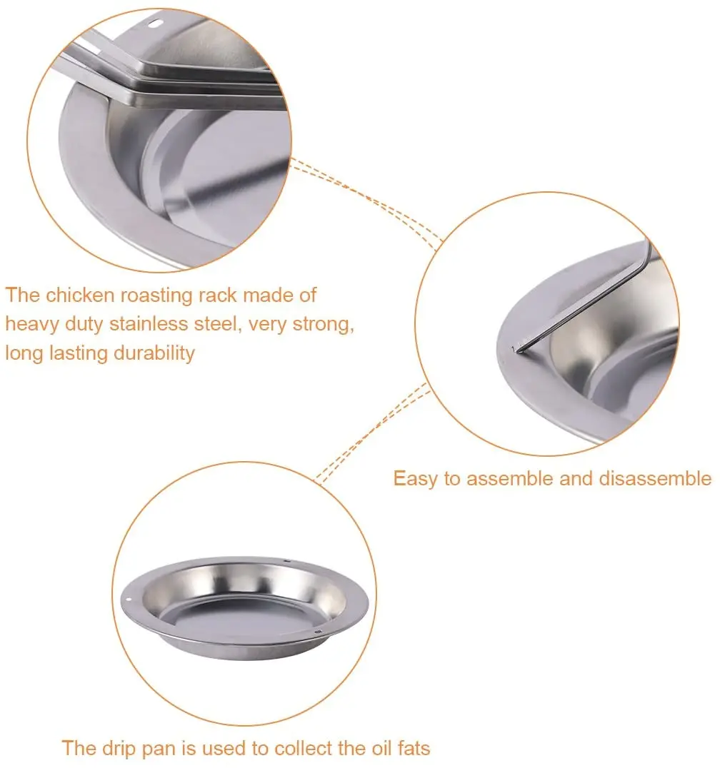 Rack Stand Chicken Holder Folding Vertical Roaster Chicken BBQ Tools BBQ Grill Accessories Chicken Roaster bbq smoker