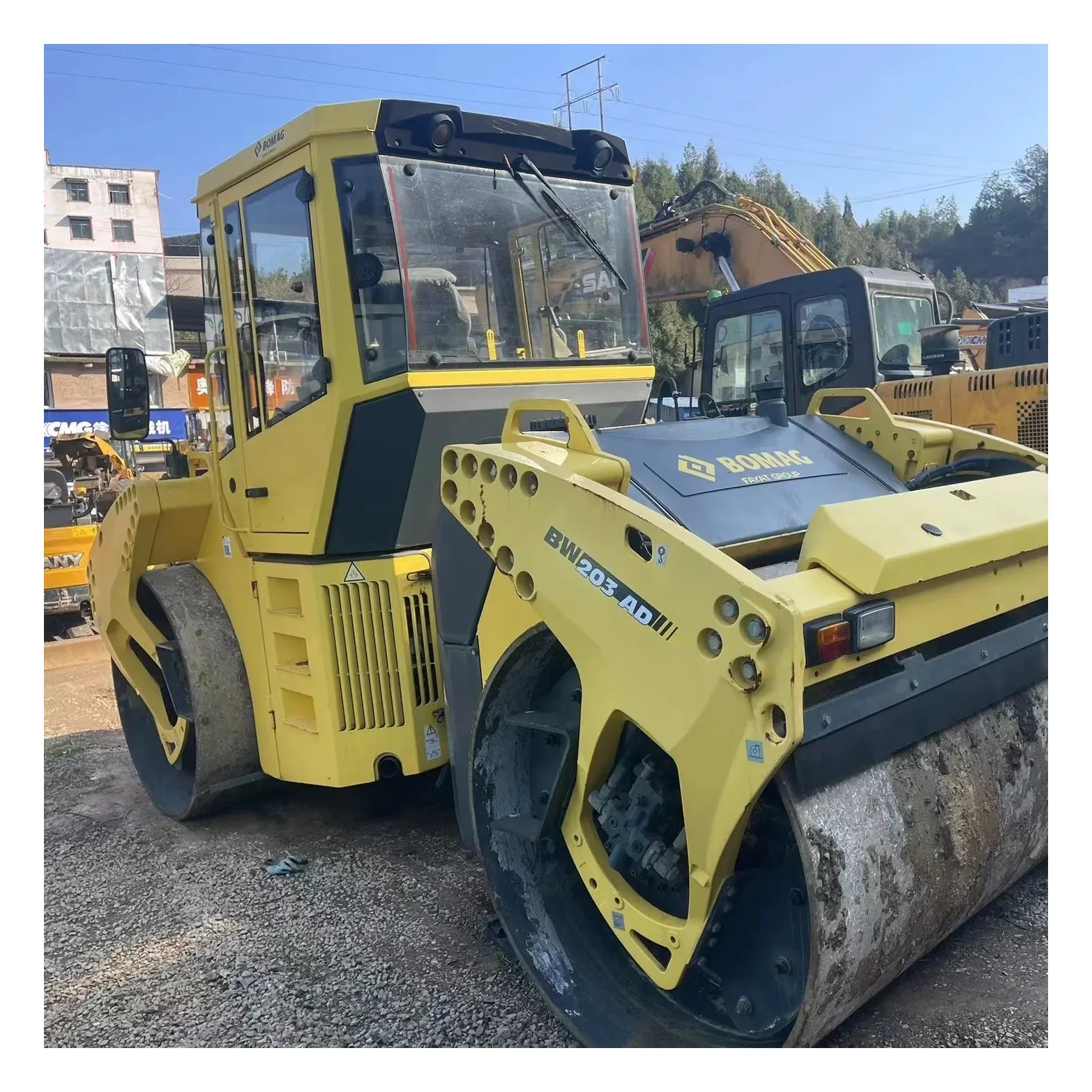 Hot Sale Used BOMAG 203 Mini Road Roller 13 Ton 90% New Low Price Construction
