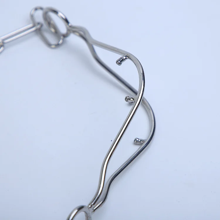 Customized Factory 2024 Dog Training Collar Stainless Steel Dog Training Chain Collar U-shaped Stimulation Control/Head-up chain