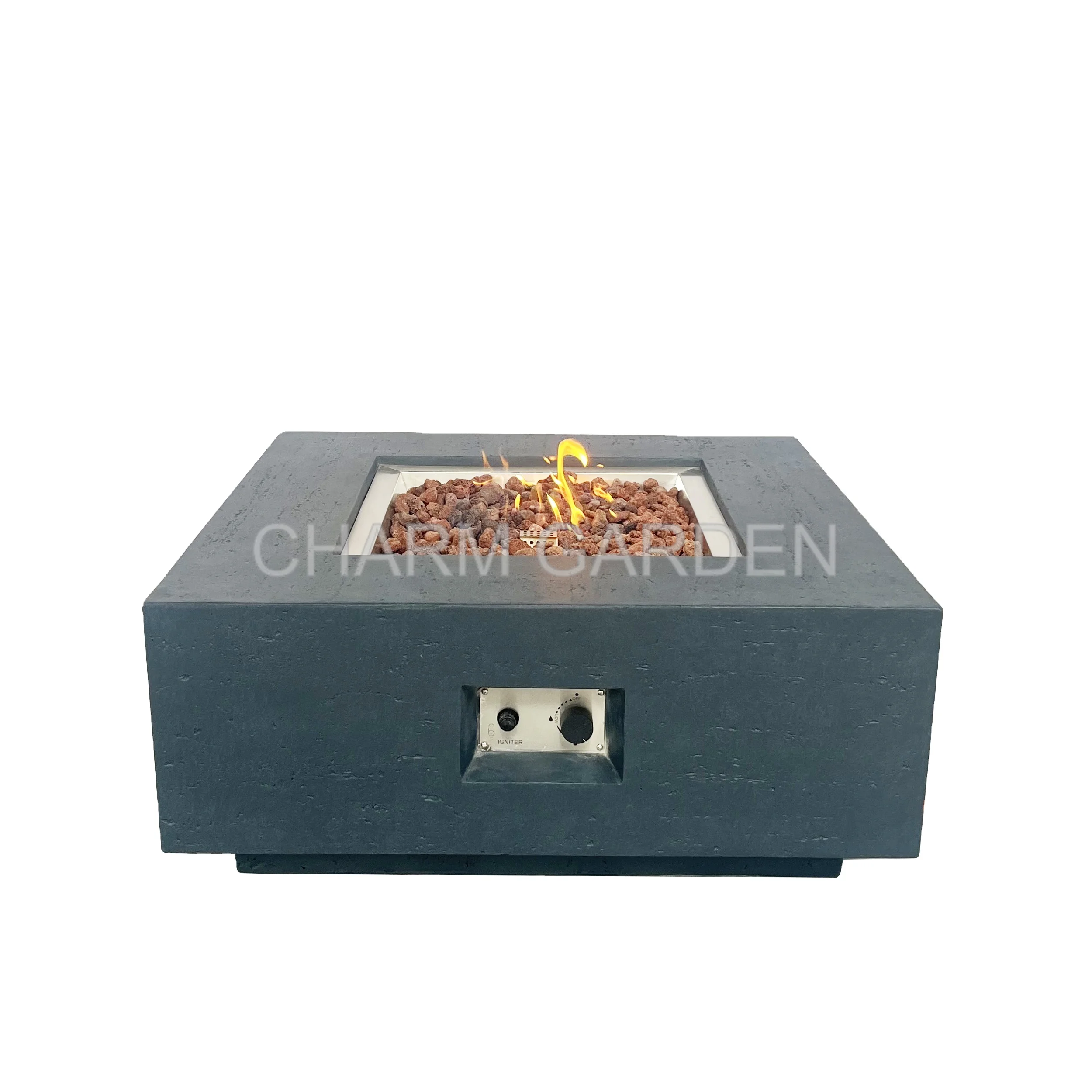 China Manufacture Good Quality Gas Square Shape Fire Pit