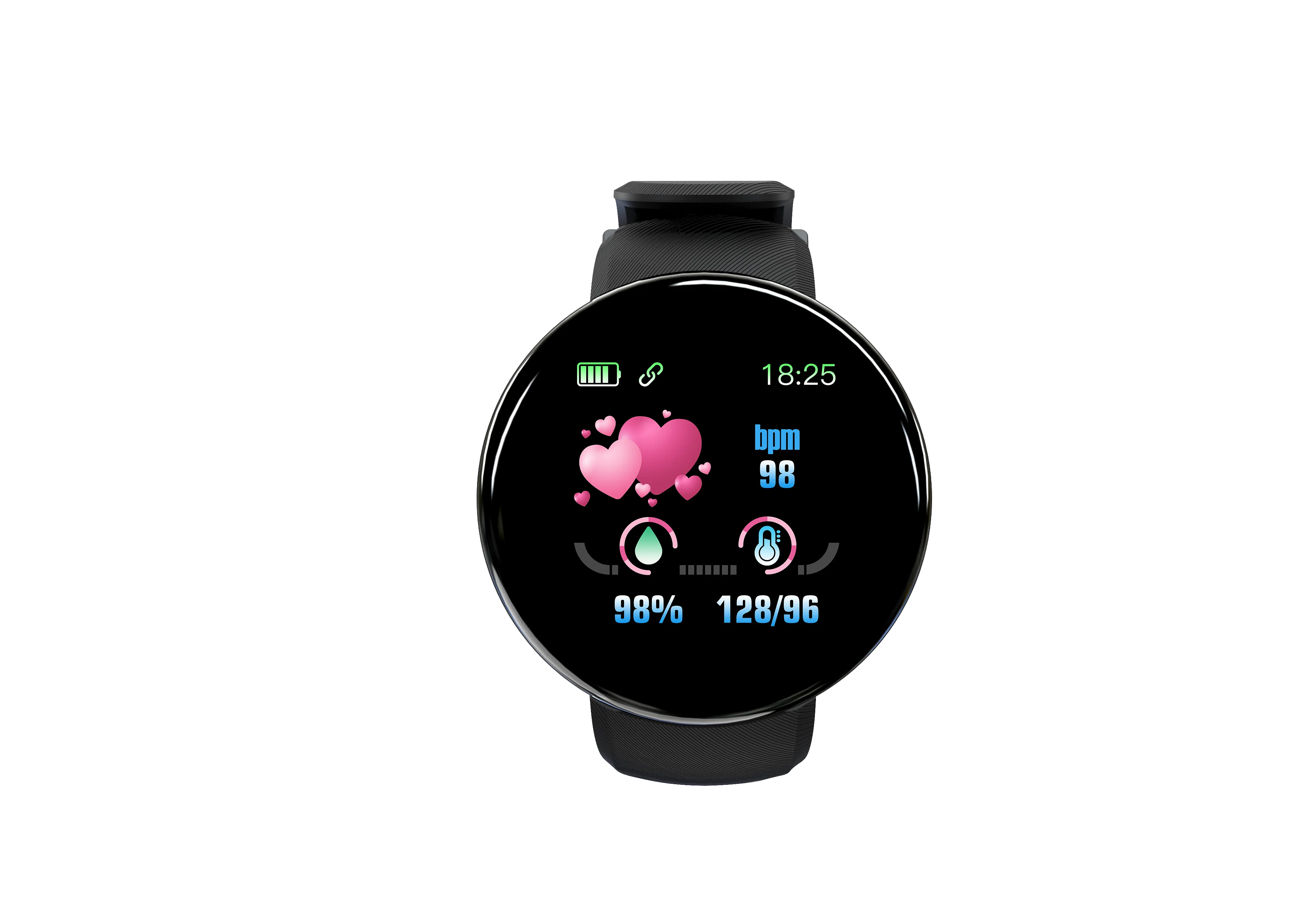 OkyRie Heart Rate Blood Pressure Color Screen Waterproof Sport Wristband Fitness Tracker smart watch D18 Smart Bracelet